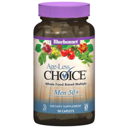 Age-Less Choice for Men 50+, Whole Food Based Multiple, 90 Caplets, Bluebonnet Nutrition