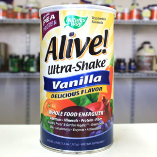 Alive! Ultra-Shake Pea Protein, Vanilla Shake, 1.3 lb, Nature's Way