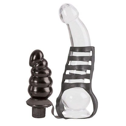 Anal Invader with Cock Cage, Anal Vibrator, California Exotic Novelties