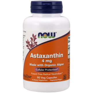 Astaxanthin 4 mg, 90 Vegetarian Capsules, NOW Foods