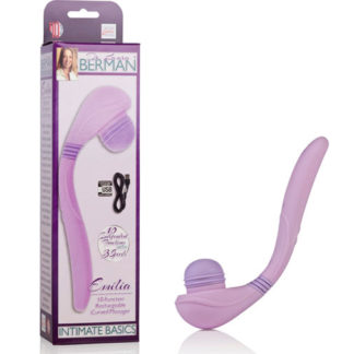 Dr. Laura Berman Emilia Vibrator, 10-Function Rechargeable Curved Massager, California Exotic Novelties