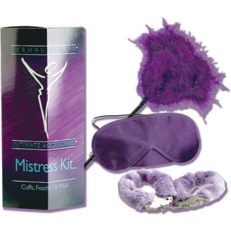 Berman - Mistress Kit, Cuffs, Feather and Mask, California Exotic Novelties