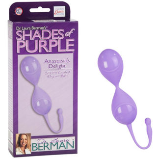 Dr. Laura Berman Shades of Purple Anastasia's Delight Silicone Coated Orgasm Balls, California Exotic Novelties