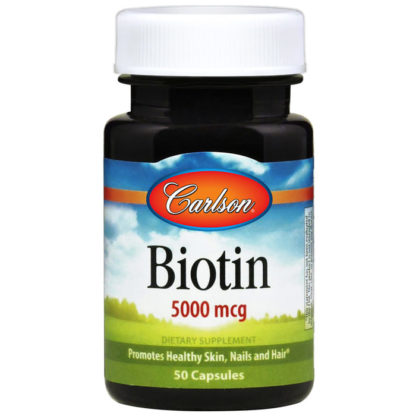 Biotin 5000 mcg, 100 Capsules, Carlson Labs
