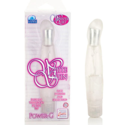 White Satin - Power G, Waterproof Vibrator, California Exotic Novelties