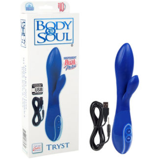 Body & Soul Tryst Rabbit Vibrator, Blue, California Exotic Novelties