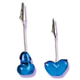 Boob & Penis Card Holders - Blue, California Exotic Novelties