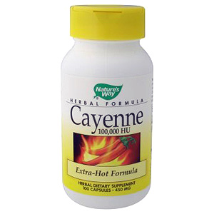 Cayenne 100,000 HU Extra Hot 100 caps from Nature's Way