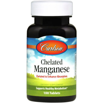 Chelated Manganese, 20 mg, 100 tablets, Carlson Labs