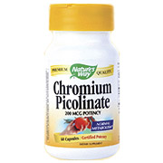 Chromium Picolinate 200mcg, 60 Capsules, Nature's Way