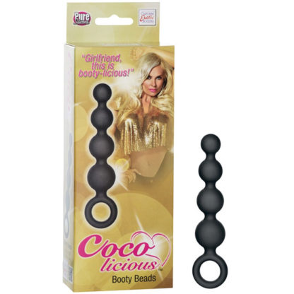 Coco Licious Booty Beads, Black, California Exotic Novelties