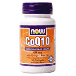 Coq10 60 mg with Omega-3 Fish Oil, 30 Softgels, NOW Foods