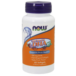 DHA 100 mg Kid's Chewable, 120 Softgels, NOW Foods