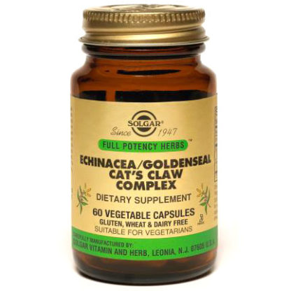 Echinacea/Goldenseal/Cat's Claw Complex - Full Potency, 60 Vegetable Capsules, Solgar