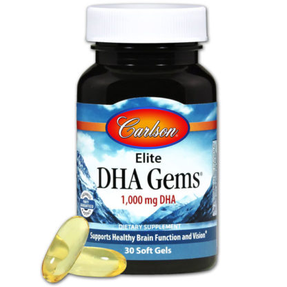 Elite DHA Gems 1000 mg, 30 Soft Gels, Carlson Labs