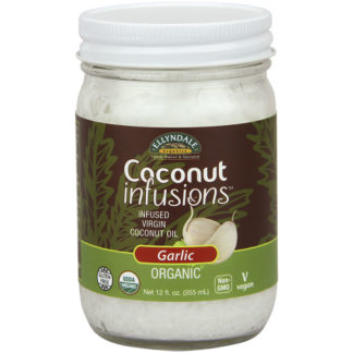 Ellyndale Organic Coconut Infusions - Garlic, 12 oz x 6 Bottles, NOW Foods