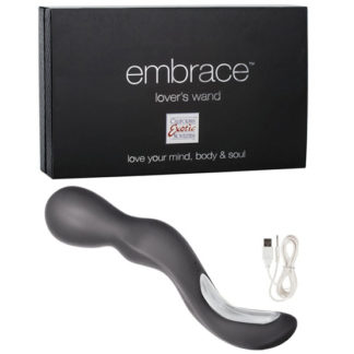 Embrace Lover's Wand Massager Vibrator - Gray, California Exotic Novelties