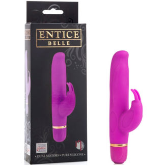 Entice Belle Rabbit Vibrator, Raspberry, California Exotic Novelties