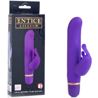 Entice Lillian Rabbit Vibrator, Purple, California Exotic Novelties