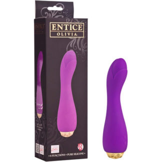 Entice Olivia Massager Vibrator, Raspberry, California Exotic Novelties