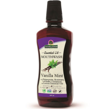Essential Oil Mouthwash - Vanilla Mint, 16 oz, Nature's Answer