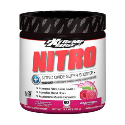 Extreme Edge Nitro Powder, Raspberry Flavor, 3.7 oz, Bluebonnet Nutrition