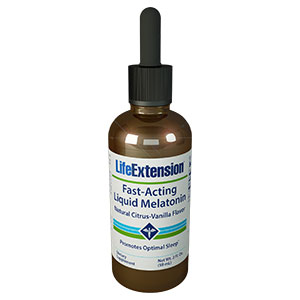 Fast-Acting Liquid Melatonin, Natural Citrus Vanilla Flavor, 2 oz, Life Extension