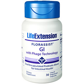FlorAssist GI with Phage Technology, 30 Liquid Vegetarian Capsules, Life Extension