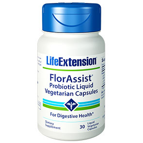 FlorAssist Probiotic, 30 Liquid Vegetarian Capsules, Life Extension