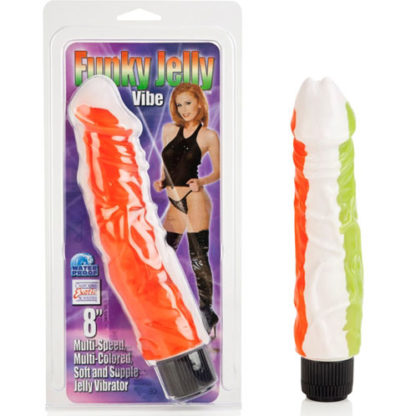 Funky Jelly Vibe - Orange/Green, California Exotic Novelties