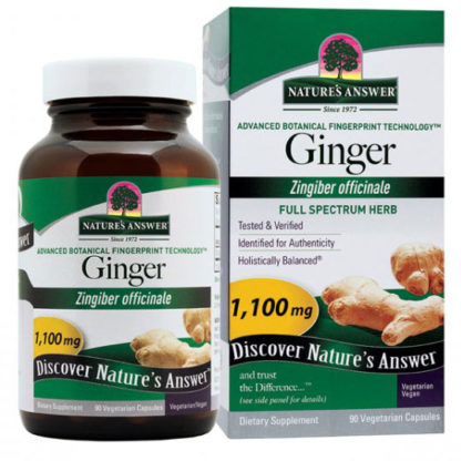 Ginger Rhizome, 90 Vegetarian Capsules, Nature's Answer