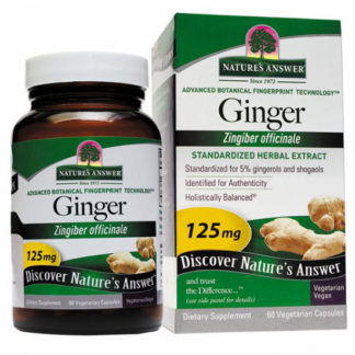 Ginger Rhizome Extract Standardized, 60 Vegetarian Capsules, Nature's Answer