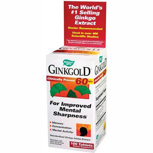 Ginkgold 60mg Ginkgo Biloba Extract 50 tabs from Nature's Way