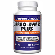Jarro-Zymes Plus, Enzymes Plus, 425 mg 100 caps, Jarrow Formulas