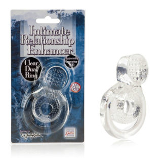 Dr. Joel Kaplan Intimate Relationship Enhancer - Clear Dual Ring, Couple's Ring, California Exotic Novelties