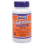 L-Carnitine 500 mg, 60 Tablets, NOW Foods