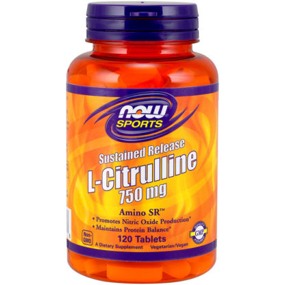 L-Citrulline 750 mg Sustained Release, 120 Tablets, NOW Foods