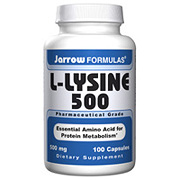L-Lysine 500 mg 100 capsules, Jarrow Formulas