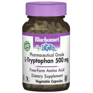 L-Tryptophan 500 mg, 30 Vegetable Capsules, Bluebonnet Nutrition