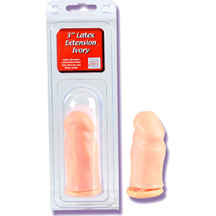 Latex Extension 3 Inch - Ivory, California Exotic Novelties