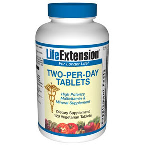 Life Extension Two-Per-Day, 120 Vegetarian Tablets, Life Extension