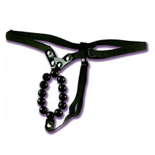 Lover's Thong with Stroker Beads, California Exotic Novelties