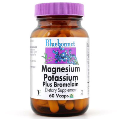 Magnesium Potassium Plus Bromelain, 120 Vcaps, Bluebonnet Nutrition