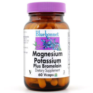 Magnesium Potassium Plus Bromelain, 60 Vcaps, Bluebonnet Nutrition
