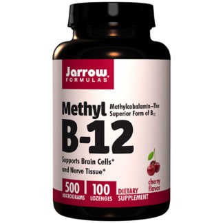 Methyl B-12, Methylcobalamin 500 mcg - Cherry, 100 Vegetarian Lozenges, Jarrow Formulas