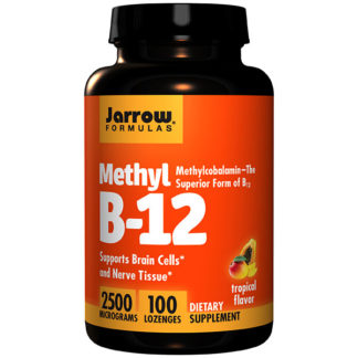 Methyl B-12, Methylcobalamin 2500 mcg - Tropical, 100 Vegetarian Lozenges, Jarrow Formulas