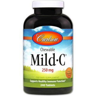 Mild-C Chewable, Vitamin C 250 mg, 240 chewable tablets, Carlson Labs