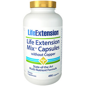 Mix Capsules without Copper, Multi-Nutrient Formula, 490 Capsules, Life Extension