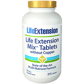 Mix Tablets without Copper, Multi-Nutrient Formula, 315 Tablets, Life Extension