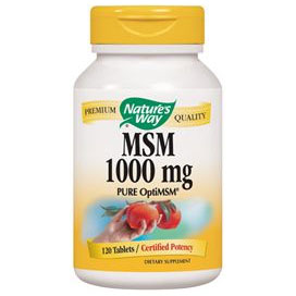 MSM 1000 mg, Pure OptiMSM, 120 Tablets, Nature's Way
